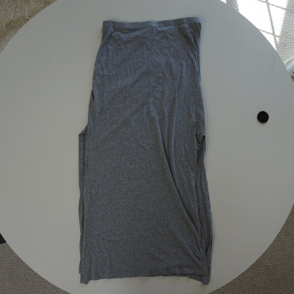 Michael Kors Grey Cotton Slit Maxi Skirt Medium - Picture 1 of 4